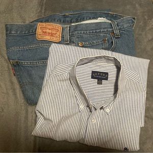 Levi’s 550 Relaxed Fit Pants Oxford By Ten West Appareal